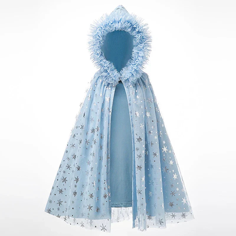 Princess Costume Snowflake Hooded Cape