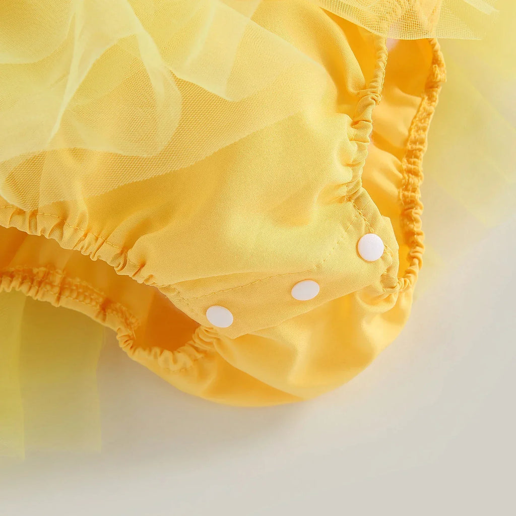 Baby Fairytale Ruffle Suspender Romper