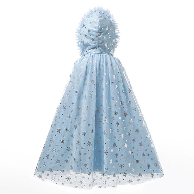 Princess Costume Snowflake Hooded Cape
