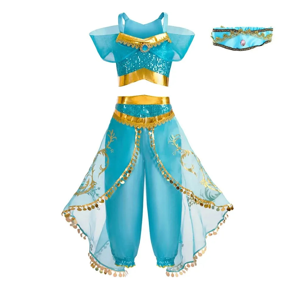 two-piece princess costume with harem pants and tirar