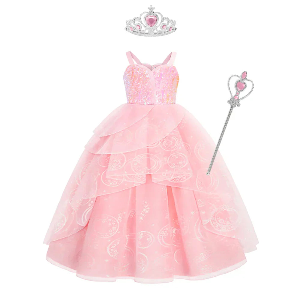 princess costume accessories including crown and wand