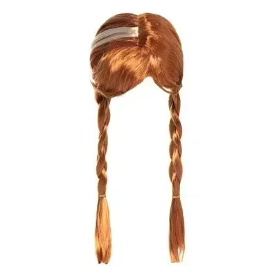 Braided princess wig twin braids costume accessory